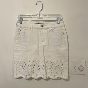 White Liverpool denim skirt.